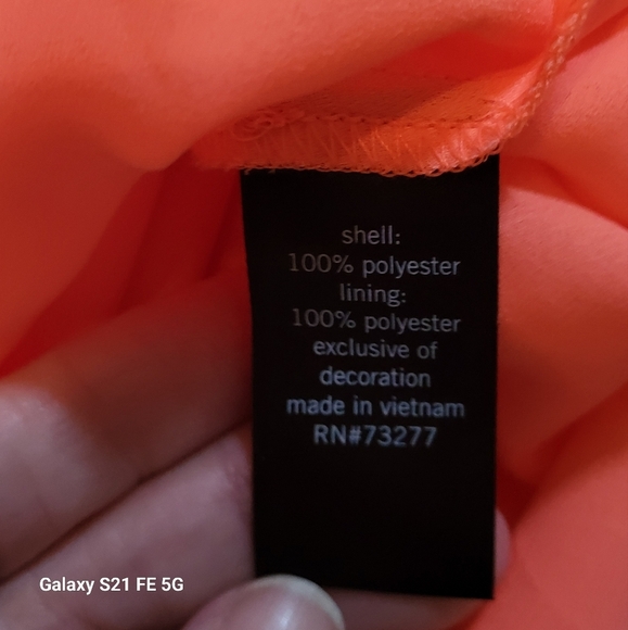 Apt. 9 Women's One-Shoulder Ruffle Blouse - Coral & White, Size XL, NWT - Picture 4 of 8